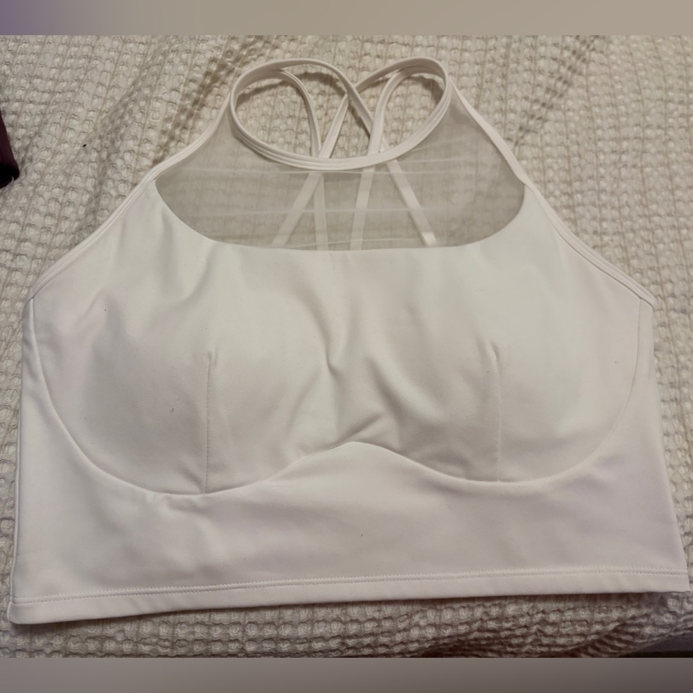Celeste Mesh Crop Bralette - Coconut Cream 1X